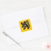 Vlaanderen Vierkante Sticker (Envelop)
