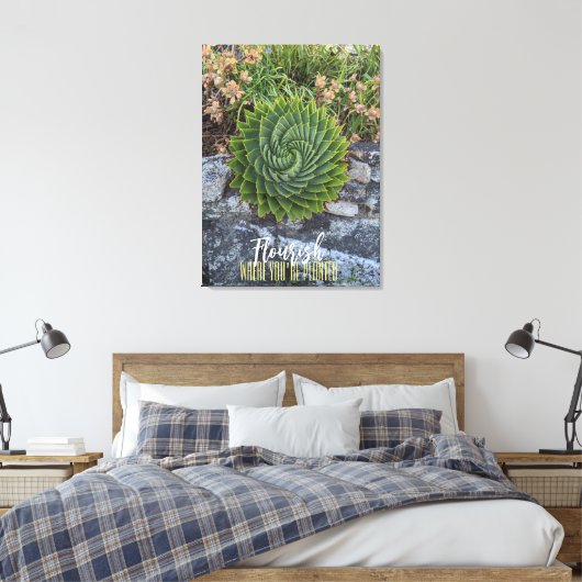 Vlaanderen waar je geplant bent met spiraalaloëse  canvas afdruk (Insitu (Slaapkamer))