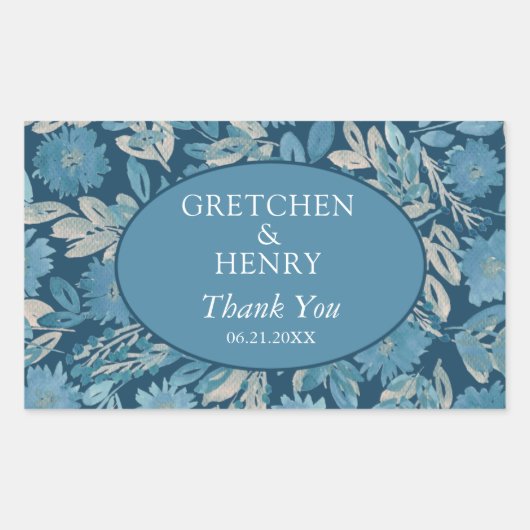 Vlaanderen Waterverf Opslaan Datum Rechthoekige Sticker (Voorkant)