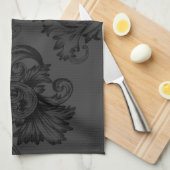  Vlaanderen (zwart) Theedoek (Quarter Fold)