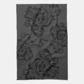  Vlaanderen (zwart) Theedoek (Verticaal)