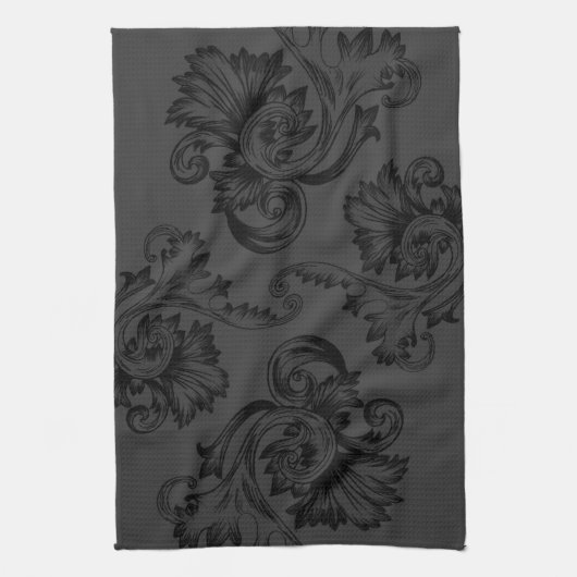  Vlaanderen (zwart) Theedoek (Verticaal)