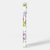 Vlaanroze Paarse Elegant Floral Waterverf Case-Mate iPhone Case (Achterkant / Rechts)