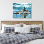 Vlacherna Klooster, Corfu Griekenland Canvas Afdruk (Insitu (Slaapkamer))