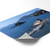 Vlacherna-klooster in Corfu Poster (Hoek)