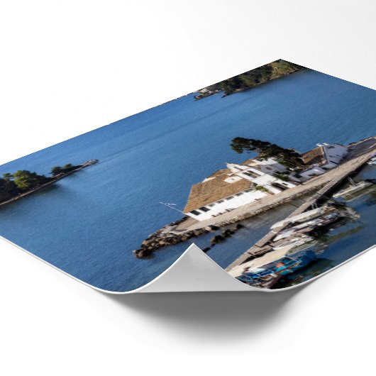 Vlacherna Monastery in Corfu Poster (Hoek)