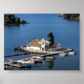 Vlacherna Monastery in Corfu Poster (Voorkant)