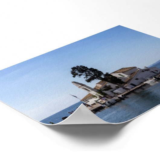 Vlacherna Monastery in Corfu Poster (Hoek)