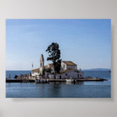 Vlacherna Monastery in Corfu Poster (Voorkant)