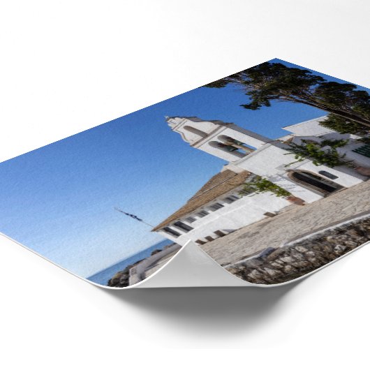 Vlacherna Monastery in Corfu Poster (Hoek)