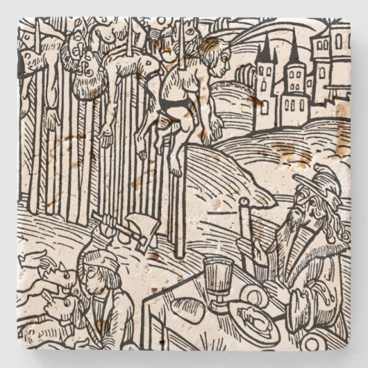 Vlad de beeldelaar (Dracula) Onderzetter (Voorkant)