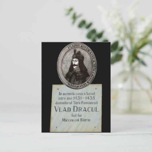 Vlad Dracul Memorial Briefkaart (Staand voorkant)