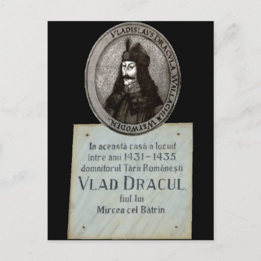 Vlad Dracul Memorial Briefkaart (Voorkant)