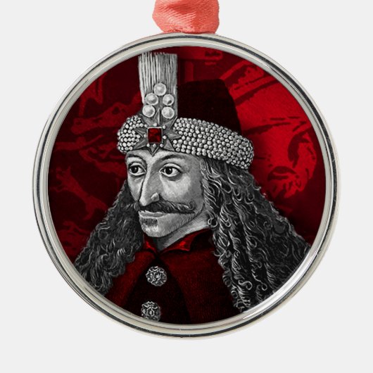Vlad Dracula Gothic Metalen Ornament (Voorkant)