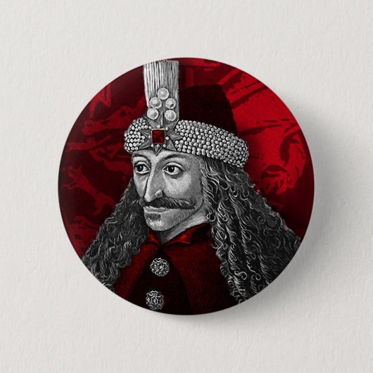 Vlad Dracula Gothic Ronde Button 5,7 Cm (Voorkant)
