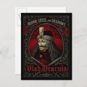 Vlad Dracula Gotisch Briefkaart – Bloedstalen scha (Voorkant / Achterkant)