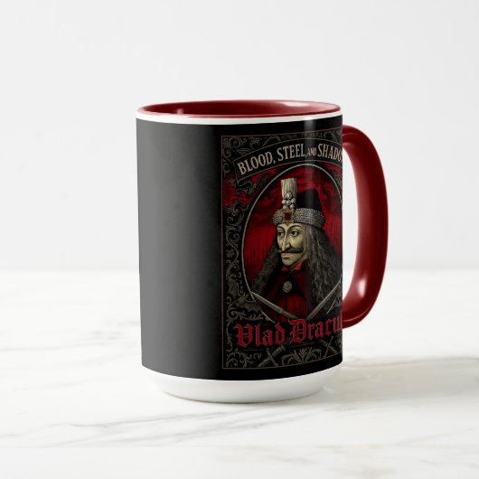 Vlad Dracula Gotische Mok – Dark Vampire Coffee Cu (Voorkant rechts)