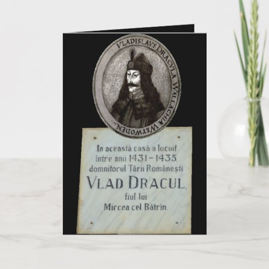 Vlad Draculeala en gedenkteken bij Zemelen Kaart (Voorkant)