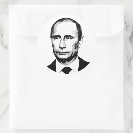 Vlad Poetin Ronde Sticker (Tas)