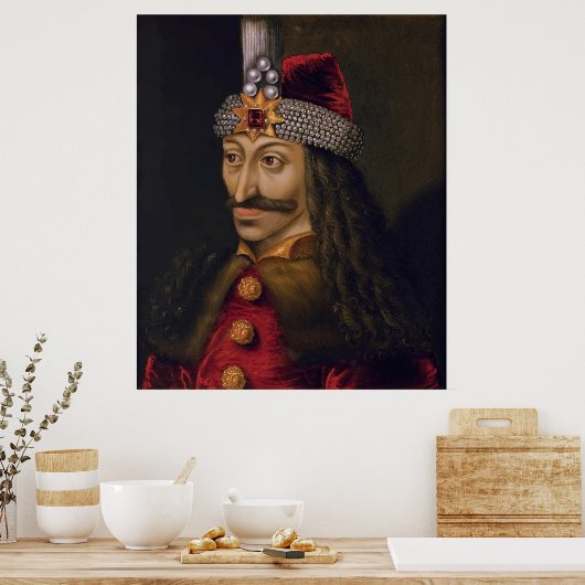 Vlad Tepes Dracula Impaler Voivode van Wallachia Poster (Keuken)