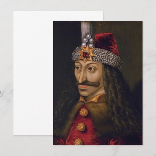 Vlad tepes Impaler Voivode portret Dracula histori Kaart (Voorkant / Achterkant)