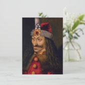 Vlad tepes Impaler Voivode portret Dracula histori Kaart (Staand voorkant)