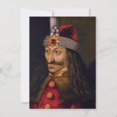 Vlad tepes Impaler Voivode portret Dracula histori Kaart (Voorkant)