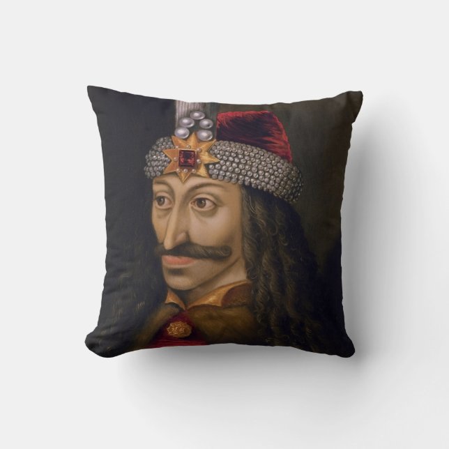 Vlad tepes Impaler Voivode portret Dracula histori Kussen (Voorkant)