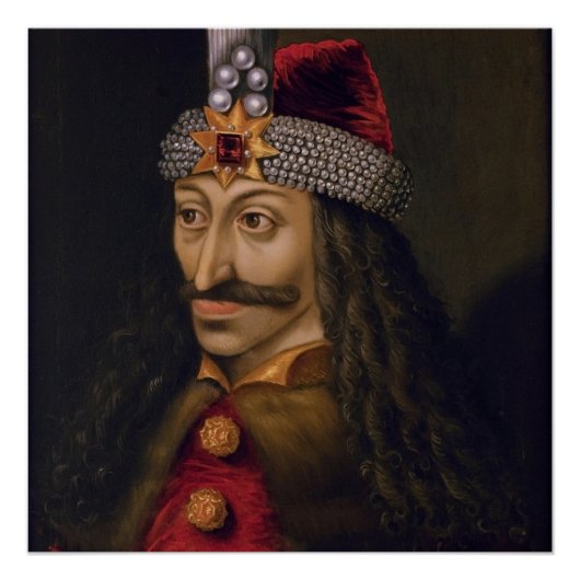 Vlad tepes Impaler Voivode portret Dracula histori Perfect Poster (Voorkant)