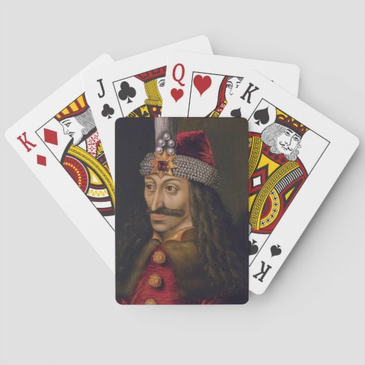 Vlad tepes Impaler Voivode portret Dracula histori Pokerkaarten (Achterkant)