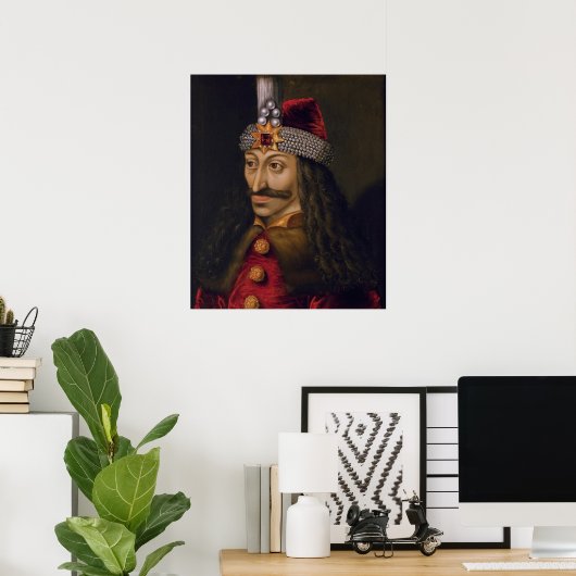 Vlad tepes Impaler Voivode portret Dracula histori Poster (Thuiskantoor)