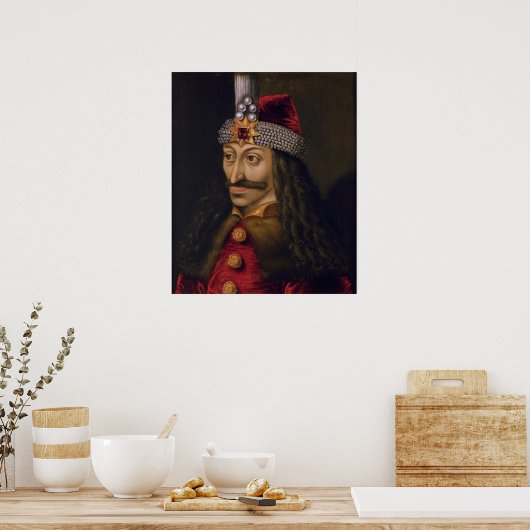 Vlad tepes Impaler Voivode portret Dracula histori Poster (Keuken)