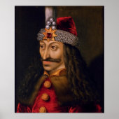 Vlad tepes Impaler Voivode portret Dracula histori Poster (Voorkant)
