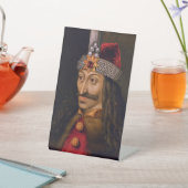 Vlad tepes Impaler Voivode portret Dracula histori Reclamebord Met Voetstuk (Insitu)