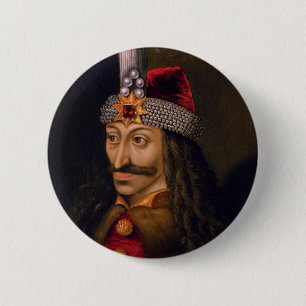 Vlad tepes Impaler Voivode portret Dracula histori Ronde Button 5,7 Cm