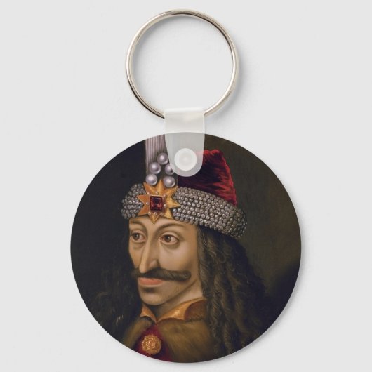 Vlad tepes Impaler Voivode portret Dracula histori Sleutelhanger (Voorkant)