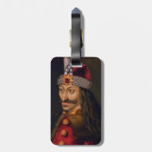 Vlad Tepes: Spiester, Dracula Drangprins Woiwode Bagagelabel (Achterkant verticaal)