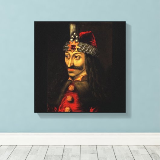 Vlad tepes (Vlad the Impaled) Canvas Afdruk (Insitu (Houten vloer))