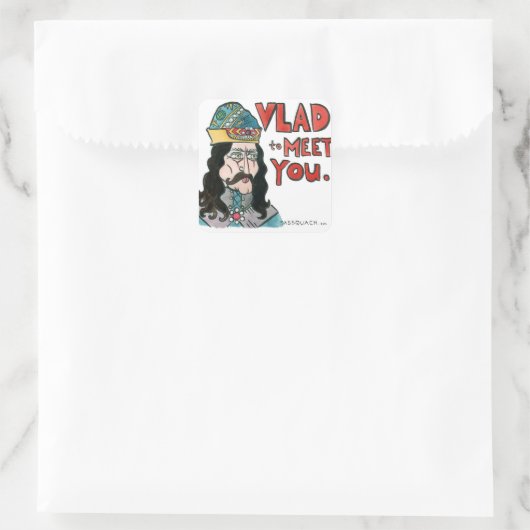 Vlad Vierkante Sticker (Tas)
