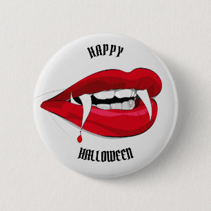Vladdy Vampire Fangs Teeth Lips Ronde Button 5,7 Cm