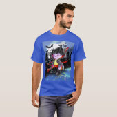 Vladimir de vampier op blauw t-shirt (Voorkant volledig)