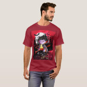 Vladimir de Vampier op rood T-shirt (Voorkant volledig)