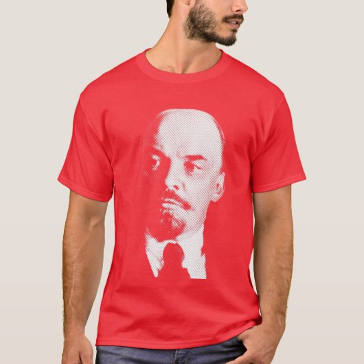 Vladimir Iljitsj Lenin White Portrait Shirt (Voorkant)