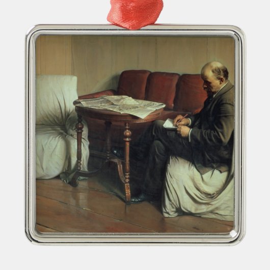 Vladimir Lenin bij Smolny, 1930 Metalen Ornament (Voorkant)