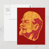 vladimir lenin ccccp portret briefkaart (Voorkant / Achterkant)