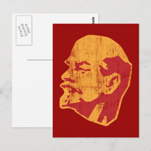 vladimir lenin ccccp portret briefkaart (Voorkant / Achterkant)
