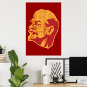 vladimir lenin ccccp portret poster (Thuiskantoor)