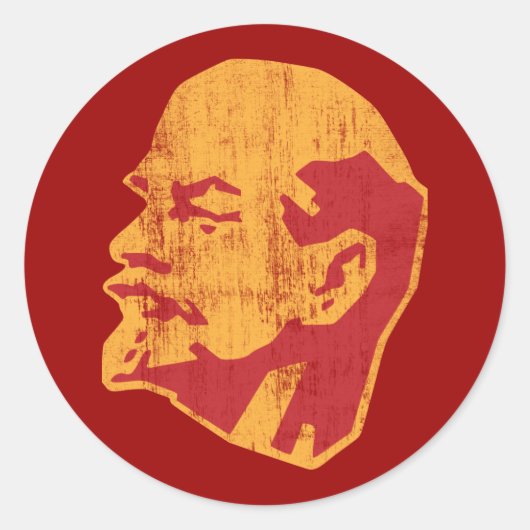 vladimir lenin ccccp portret ronde sticker (Voorkant)