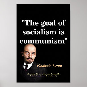 Vladimir Lenin citaat over socialisme en communism Poster