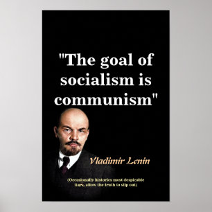 Vladimir Lenin citaat over socialisme en communism Poster